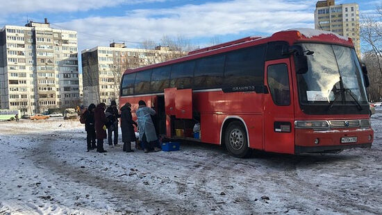 RUSSIAN CHURCH LAUNCHES 14TH MERCY BUS TO HELP THE HOMELESS