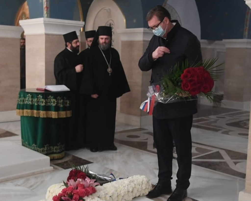 Vucic attended memorial service for Serbian Patriarch Irinej
