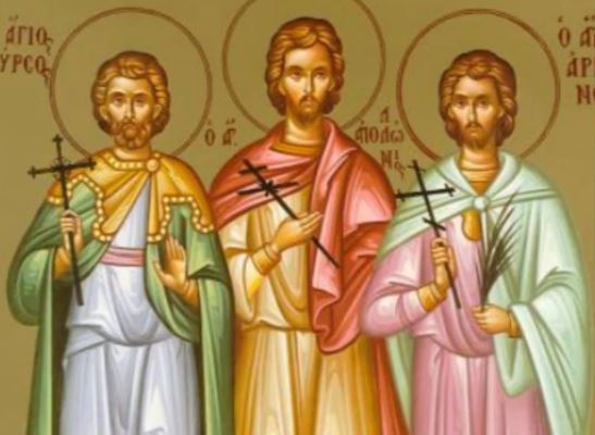 Feast day of Holy Martyrs Thyrsus, Leycius & Callinicus of Asia Minor