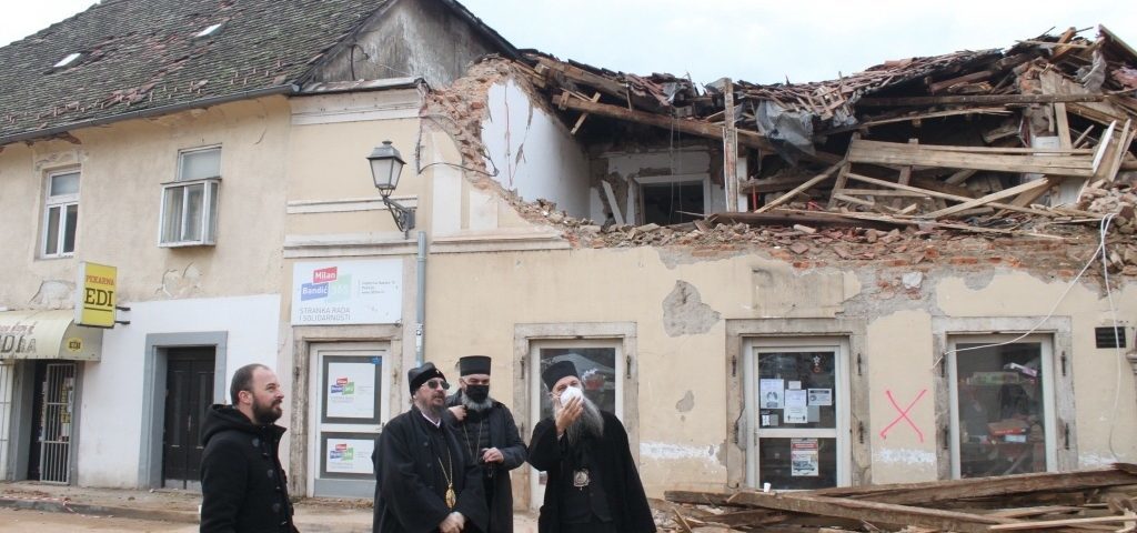 Hierarchs visited places affected by the earthquake in Croatia