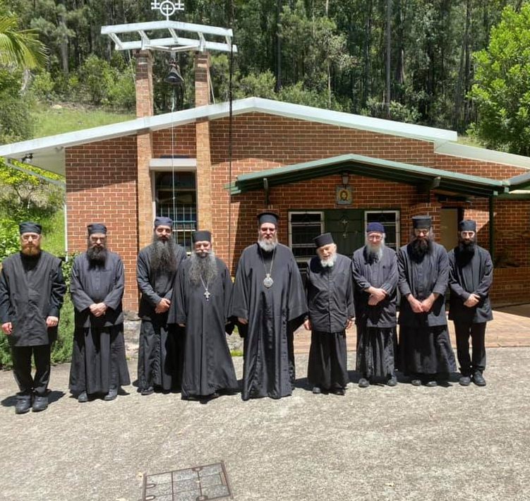 His Grace Bishop Elpidios of Kyaneon visits Pantanassa Monastery, Mangrove Mountain, New South Wales