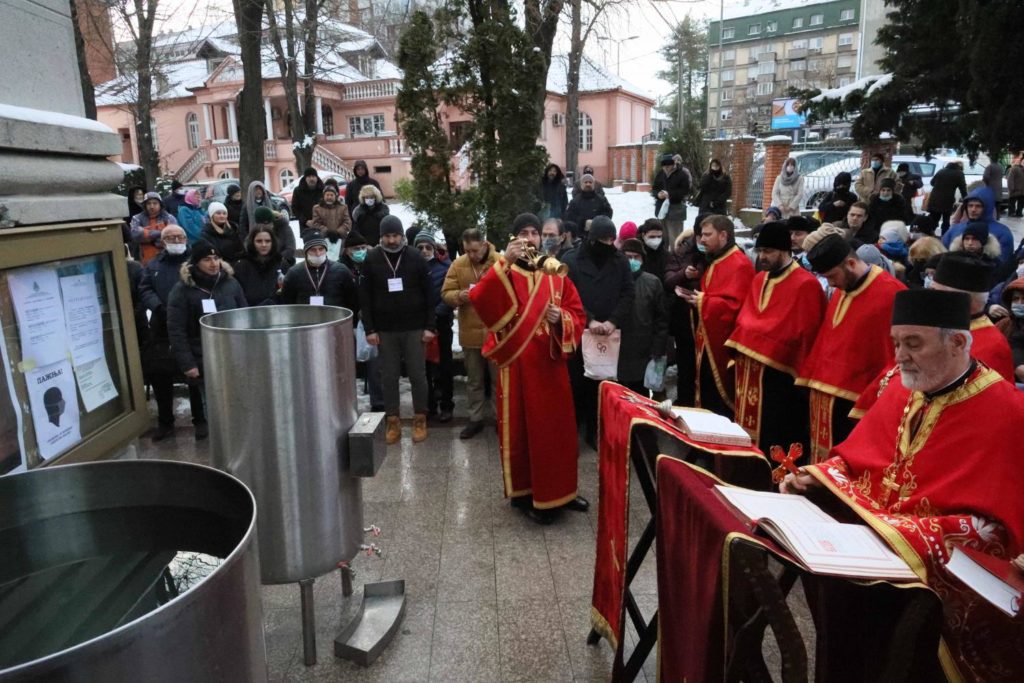 The feast day in the church of Saint George in Belgrade