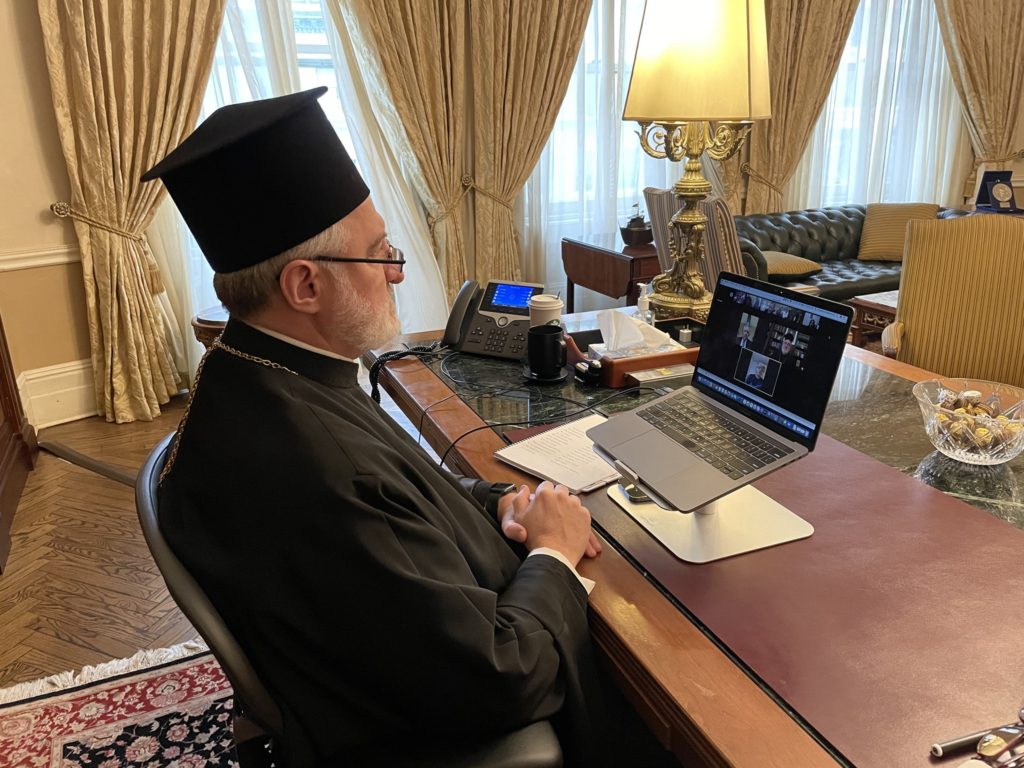 During the Leadership 100 virtual General Assembly Meeting today, His Eminence Archbishop Elpidophoros of America announced a new liturgical practice