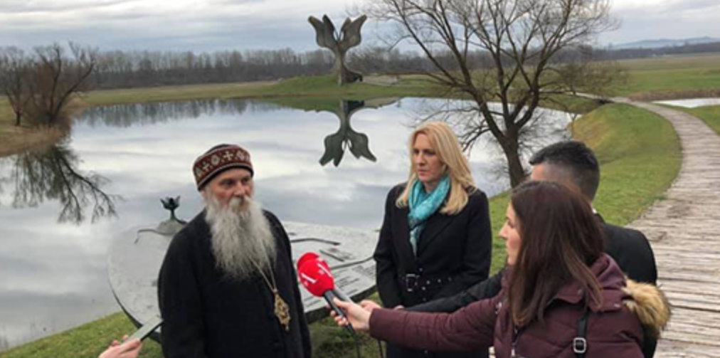 The President of Republika Srpska, Mrs. Zeljka Cvijanovic, visited the Jasenovac Monastery