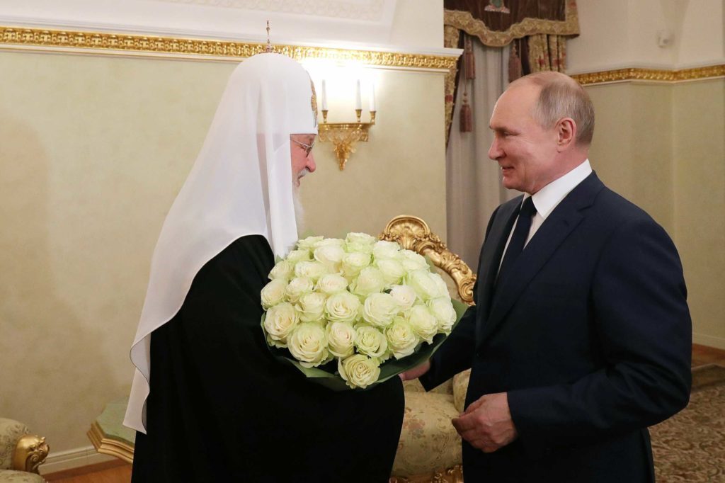 Russian Patriarch Kirill receives personal visit by Russian President Putin