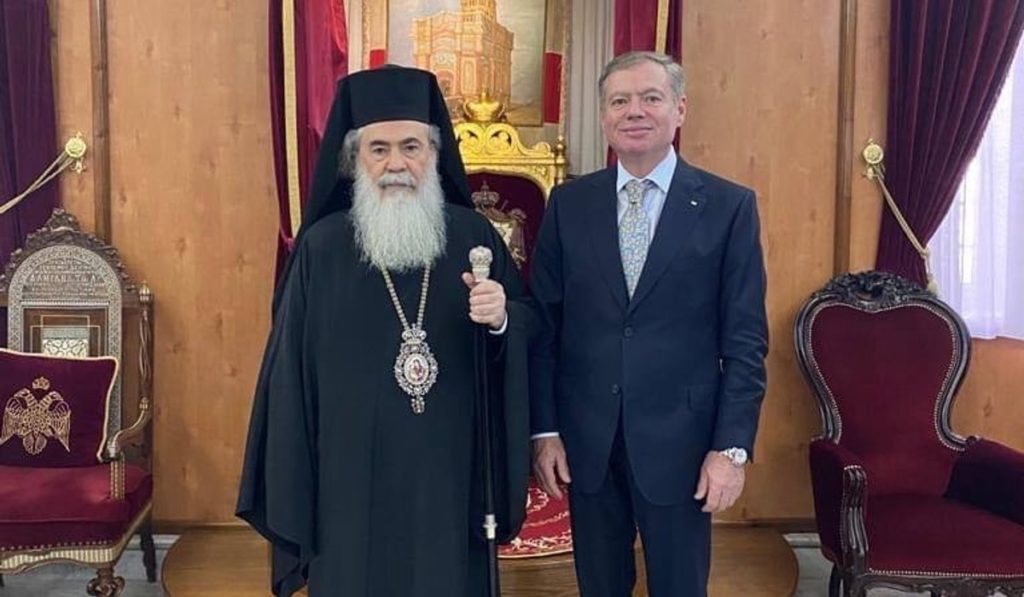 Ambassador of Ukraine Yevhen Korneichuk discussed with Patriarch Theophilos III the situation around World Orthodoxy
