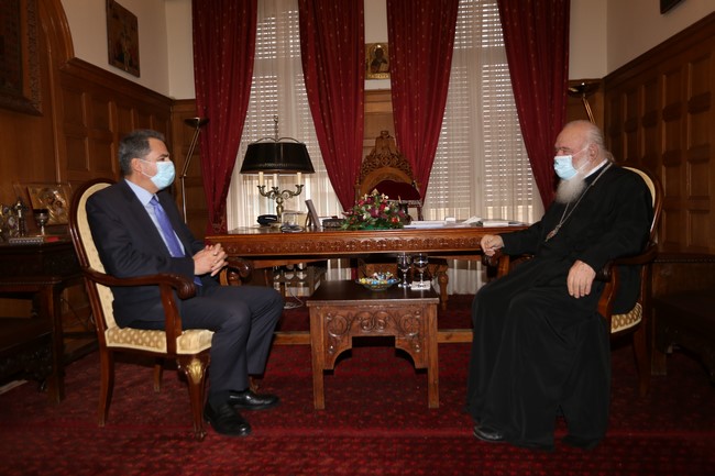 Archbishop Ieronymos received newly appointed deputy minister for tertiary education