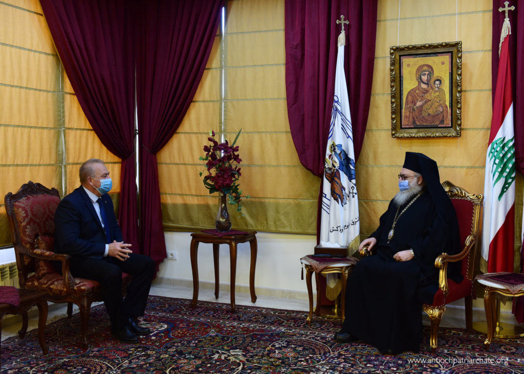 Patriarch John X receives the Russian Ambassador to Lebanon