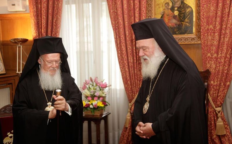 Εγκάρδιες ευχές από τον Αρχιεπίσκοπο Αθηνών στον Οικουμενικό Πατριάρχη