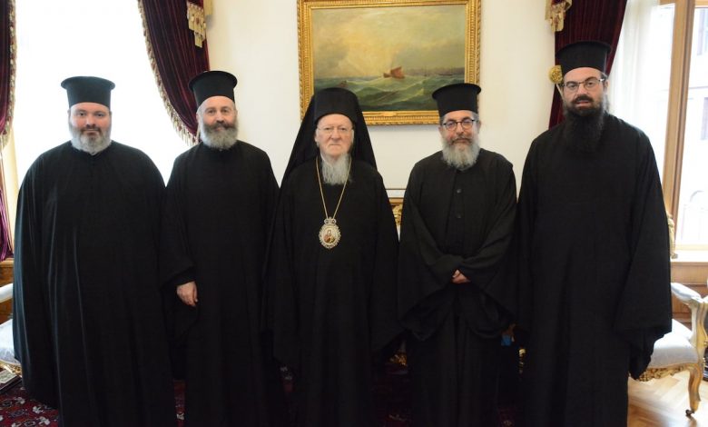 Archbishop Makarios of Australia along with the newly ordained Bishops of Archdiocese visit His All Holiness Ecumenical Patriarch at Phanar