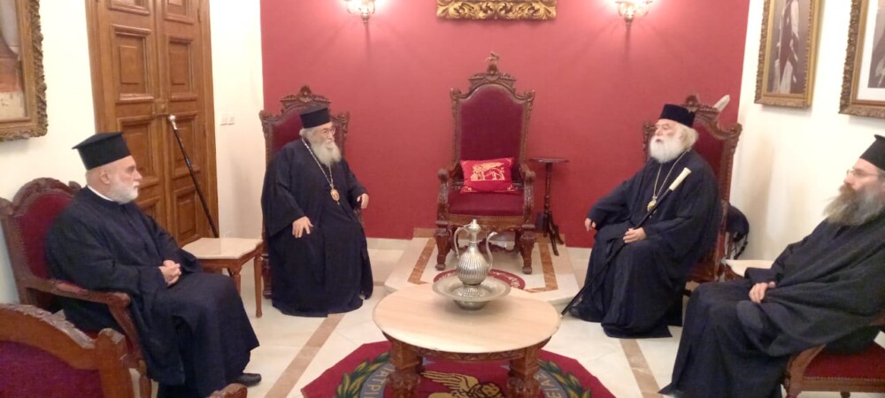 Meeting of Patriarch Theodoros of Alexandria with Archbishop Damianos of Sinai on Russian intrusion | PHOTOS