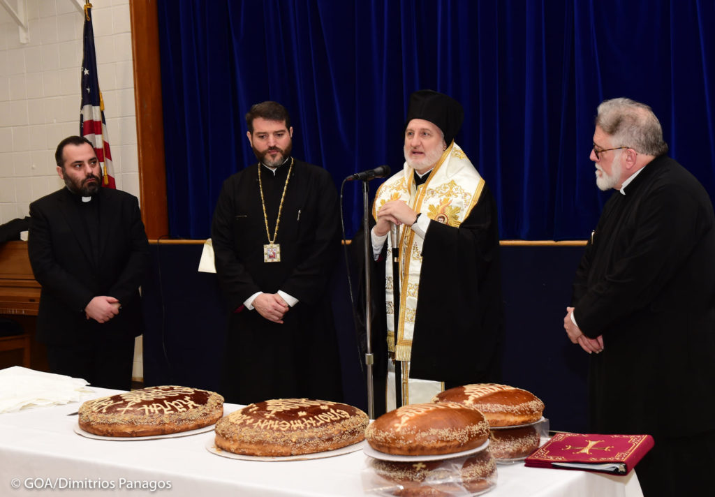 Archbishop Elpidophoros of America cut the Vasilopita for the Metropolis of NJ