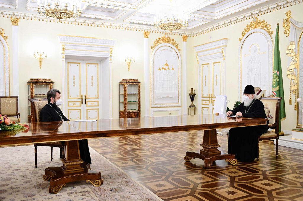 Συνάντηση Πατριάρχη Μόσχας με Μητροπολίτη Βολοκολάμσκ