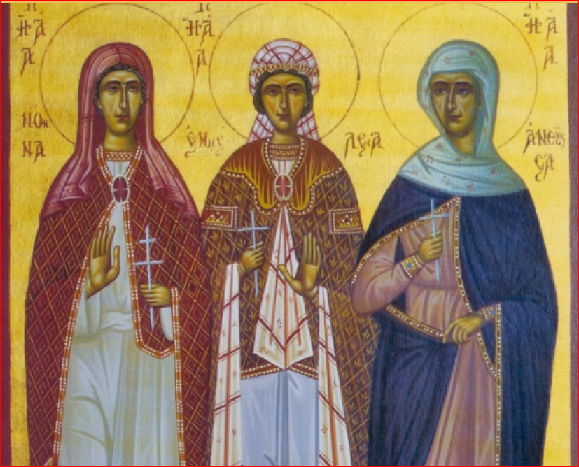 Οι άγιες μητέρες των Τριών Ιεραρχών: Εμμέλεια, Νόννα, Ανθούσα