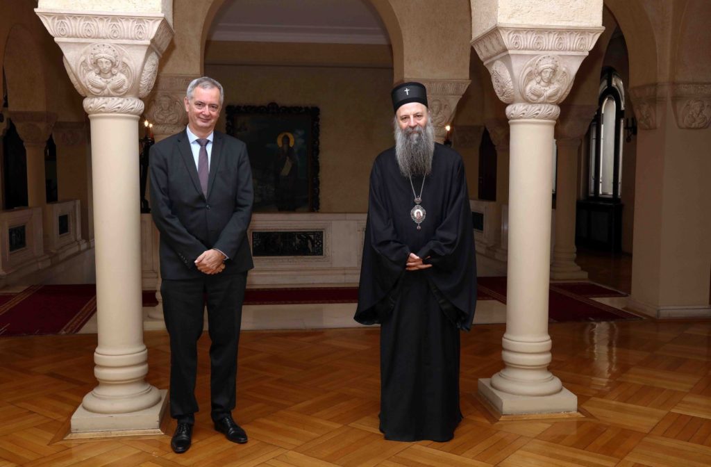 Ο Πατριάρχης Σερβίας συνομίλησε με τον Πρέσβη του Βελγίου στην Σερβία