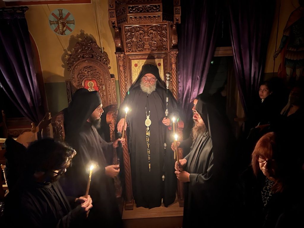 Η ακολουθία του Νυμφίου στην Ιερά Μονή Παναγίας Παντανάσσης στην κοινότητα Κοτσιάτη