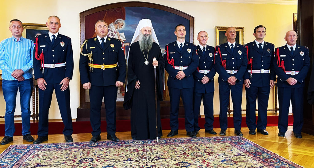 Αντιπροσωπεία της Σερβικής Χωροφυλακής στον Πατριάρχη Πορφύριο
