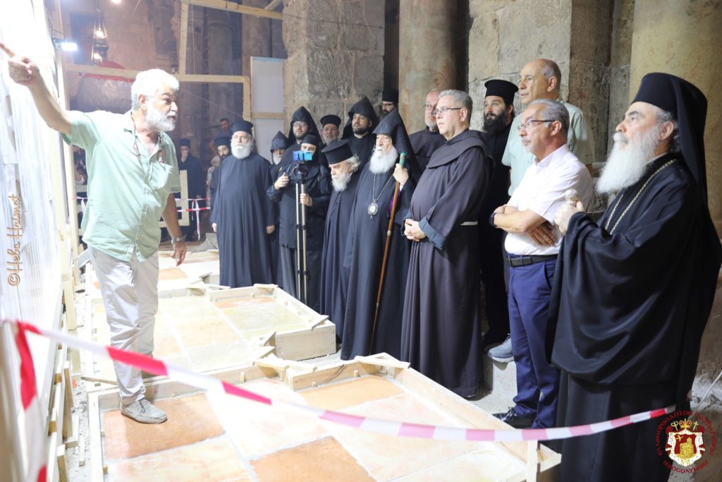 Αντιπροσωπεία του Πατριαρχείου Ιεροσολύμων στον Πανάγιο Τάφο για τις εργασίες