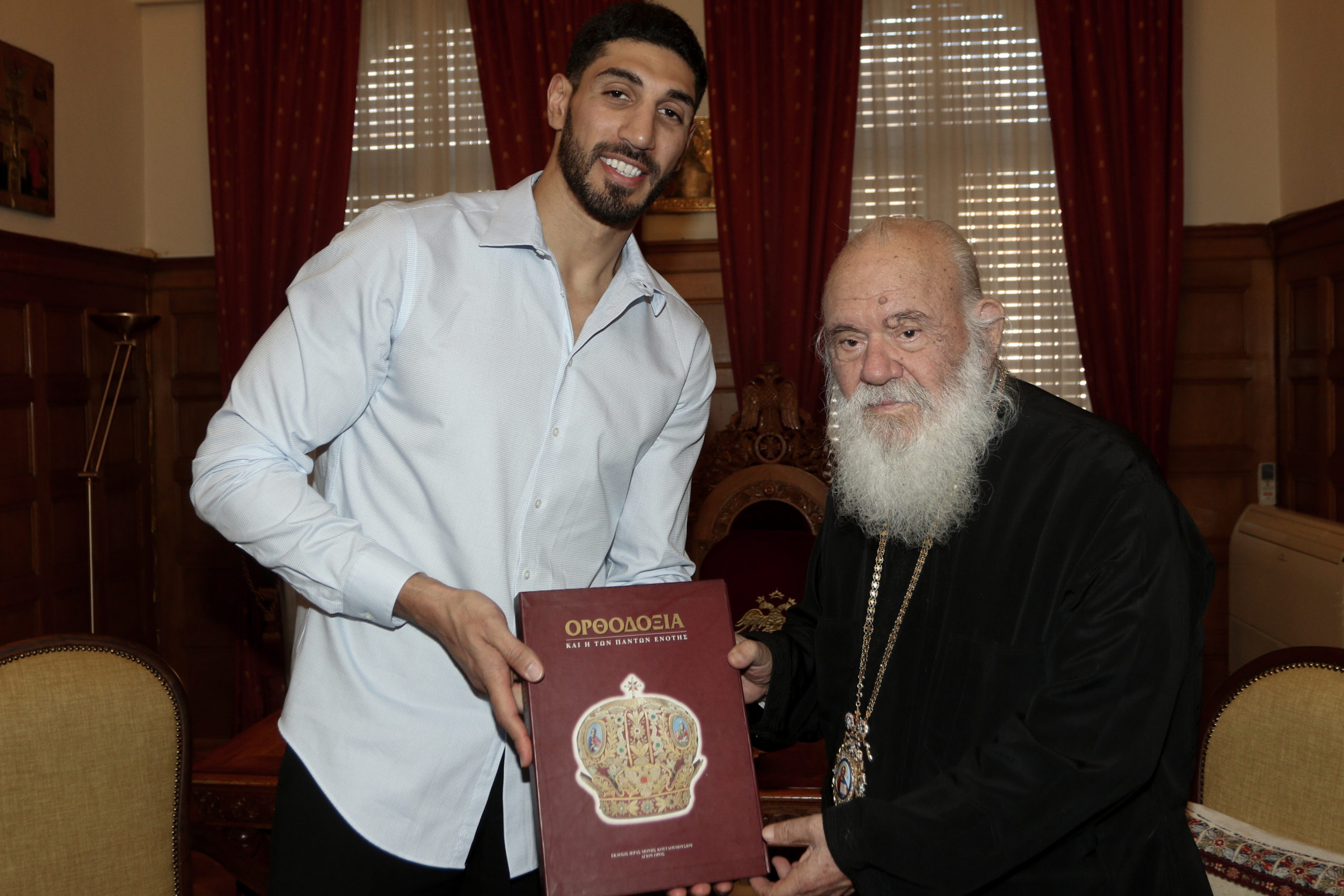 Archbishop Ieronymos receives Turkish-American NBA star, outspoken 