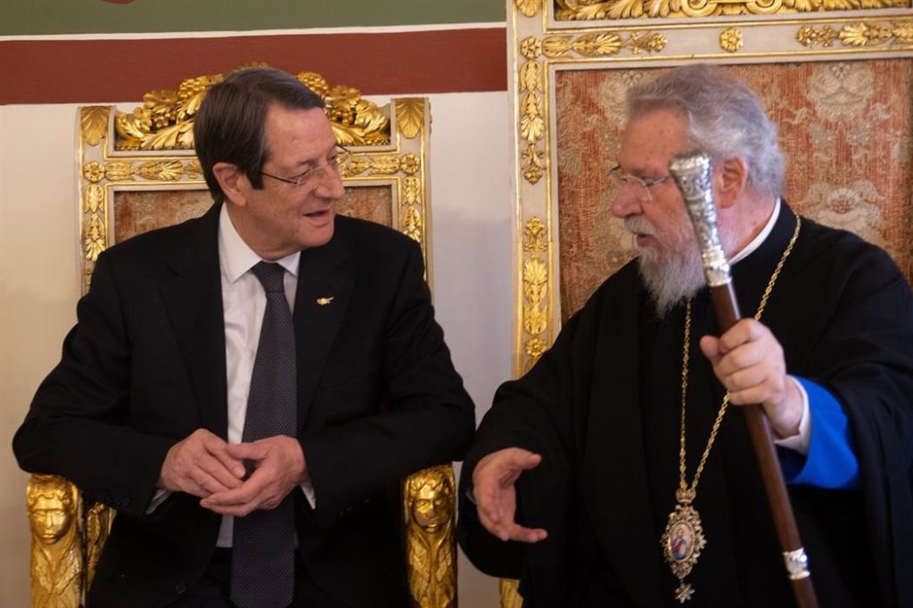Ο Νίκος Αναστασιάδης επισκέπτεται τον Αρχιεπίσκοπο Κύπρου