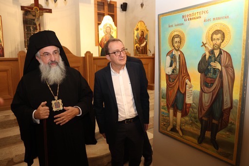Ο Αρχιεπίσκοπος Κρήτης στην έκθεση «Άγιοι Βρακοφόροι και Φουστανελάδες»
