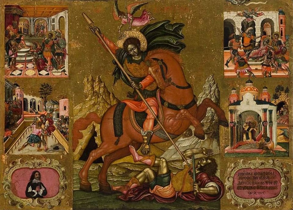 Άγιος Δημήτριος και σκηνές του βίου του