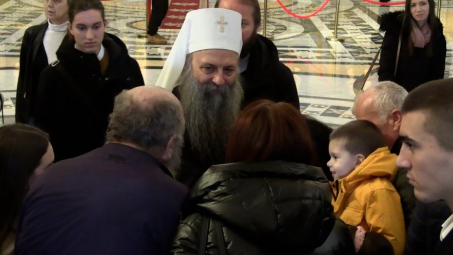 Ευχές με πιστούς αντάλλαξε στο Βελιγράδι ο Πατριάρχης Πορφύριος