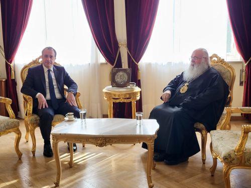 Συνάντηση Νίκου Χριστοδουλίδη με τον Αρχιεπίσκοπο Κύπρου Γεώργιο