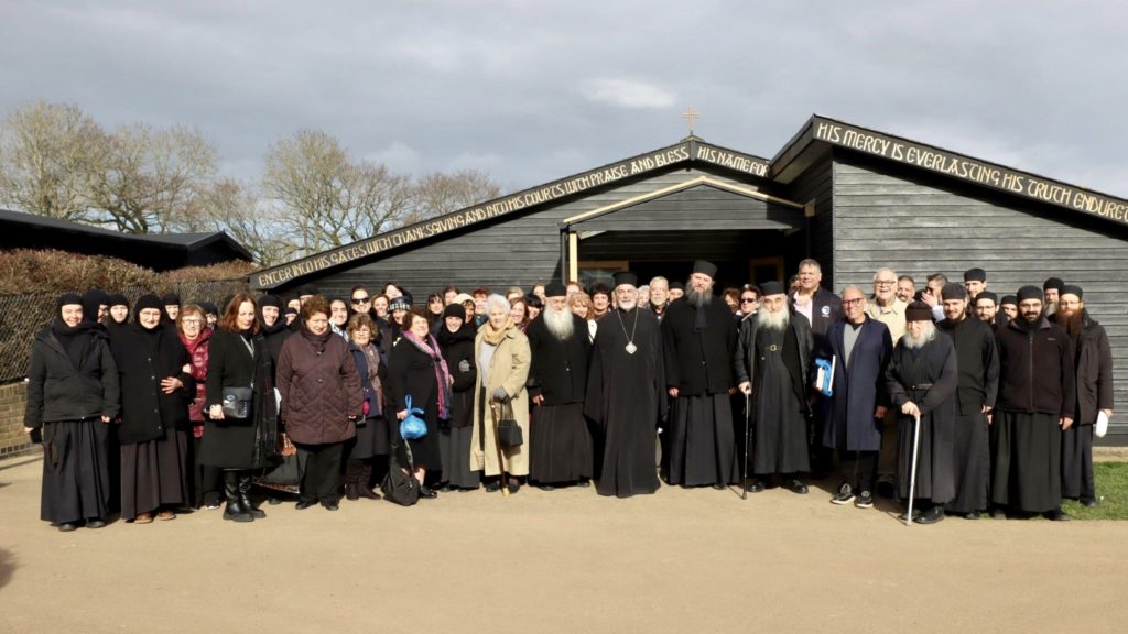 Pilgrims from the US visit the Monastery of St John the Baptist in Essex