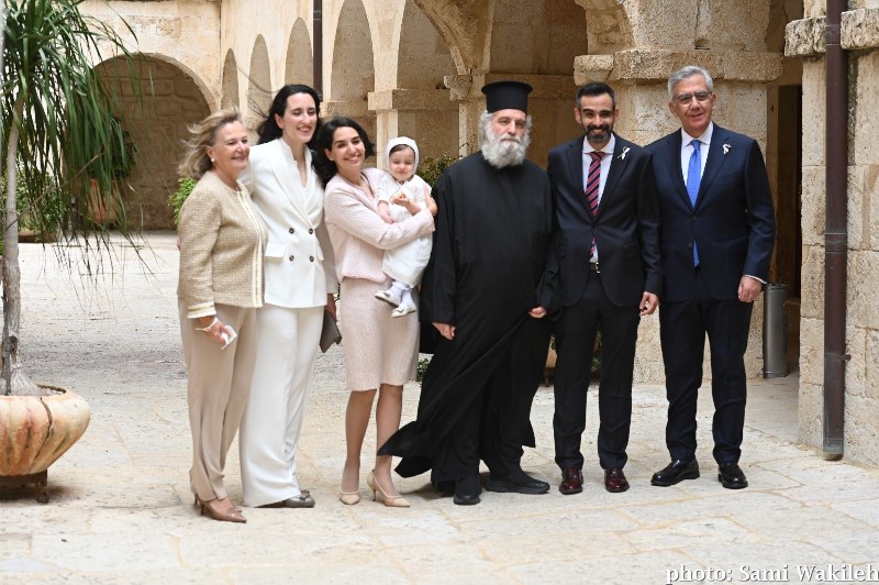 THE BAPTISM OF THE DAUGHTER OF MR ANASTASIOS KONSTANTARAS & MRS CHRISTINA ZACHARIOUDAKI AT THE GROTTO OF BETHLEHEM