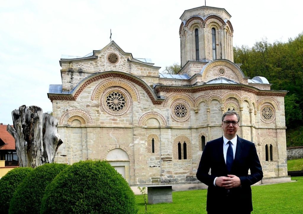 Επίσκεψη του Προέδρου της Σερβίας στην Ιερά Μονή Υπεραγίας Θεοτόκου στη Λιουμποστίνια
