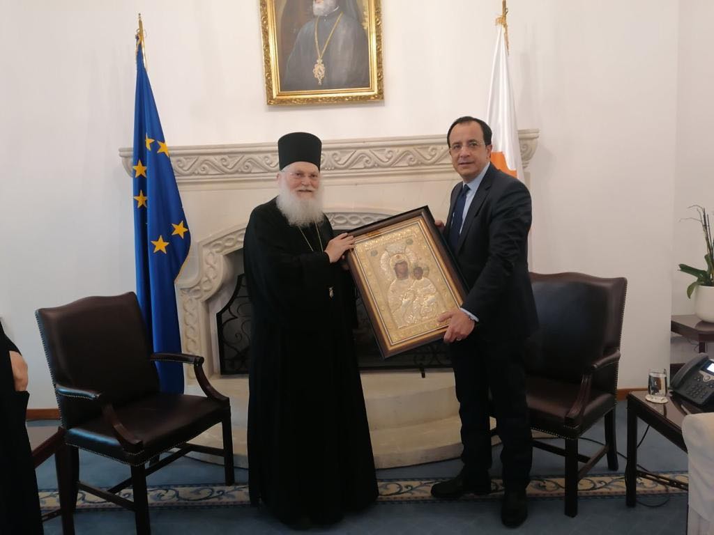 Με τον Πρόεδρο της Κύπρου Νίκο Χριστοδουλίδη συναντήθηκε ο Γέροντας Εφραίμ Βατοπαιδινός