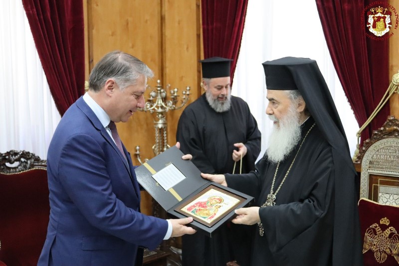 His Beatitude Patriarch of Jerusalem Theophilos accepted the assumed service as Ambassador of the Republic of Cyprus to Israel