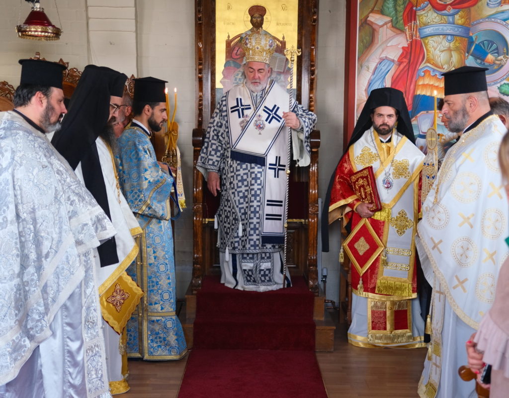 Archbishop Nikitas at the feast of Saint Marina in Stoke-on-Trent