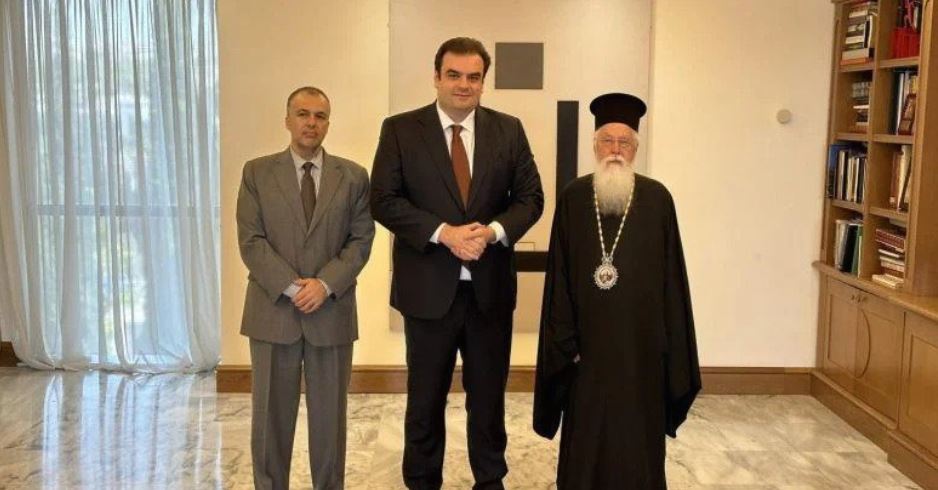 Meeting of Metropolitan Theodoritos of Laodicea with the new Education Minister of Greece