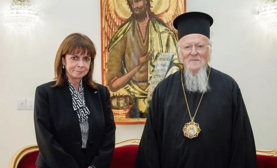 Επικοινωνία της Κατερίνας Σακελλαροπούλου με τον Οικουμενικό Πατριάρχη για το Ορφανοτροφείο της Πριγκήπου