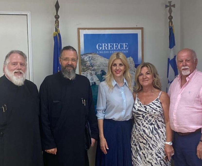 Ελληνοαμερικανοί επιχειρηματίες στο Συνοδικό Γραφείο Προσκυνηματικών Περιηγήσεων Εκκλησίας της Ελλάδος
