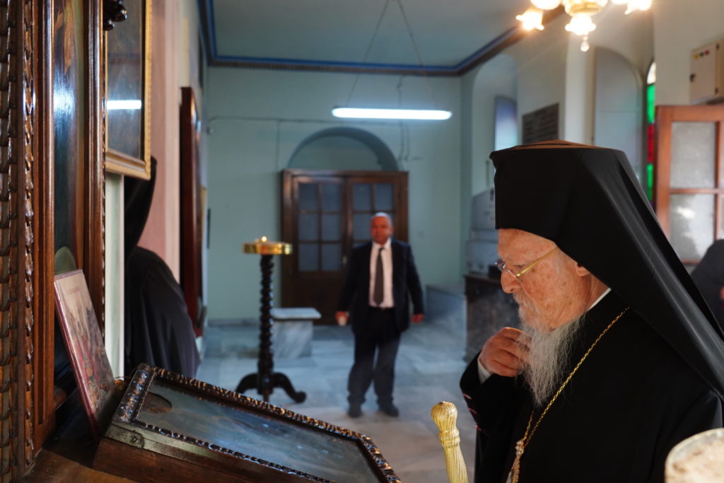 Ο Οικουμενικός Πατριάρχης στην Παναγία Έξ Μαρμάρων