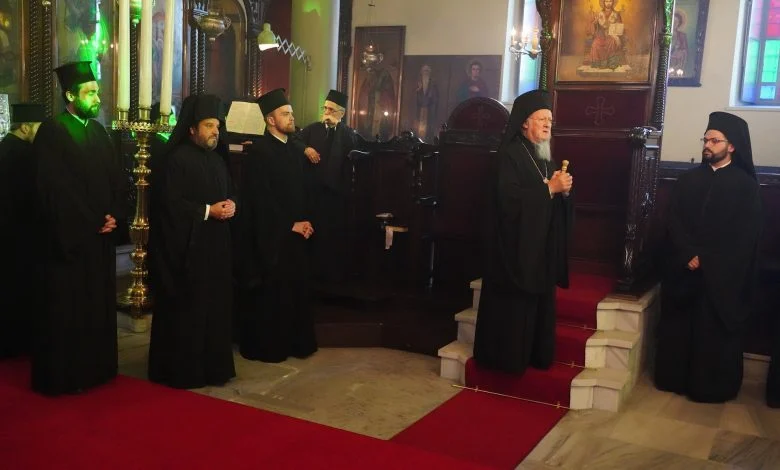 Ecumenical Patriarch at the Church of the Dormition of the Theotokos, Marmara