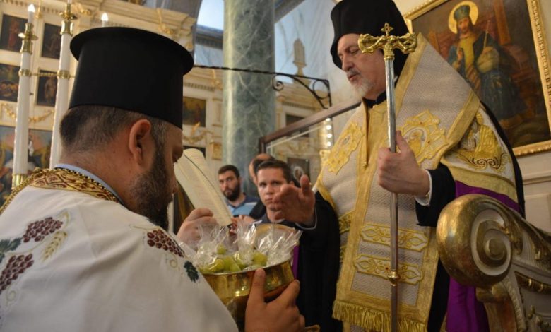 Elder Metropolitan Emmanuel of Chalcedon at the Church of the Transfiguration in Kandilli