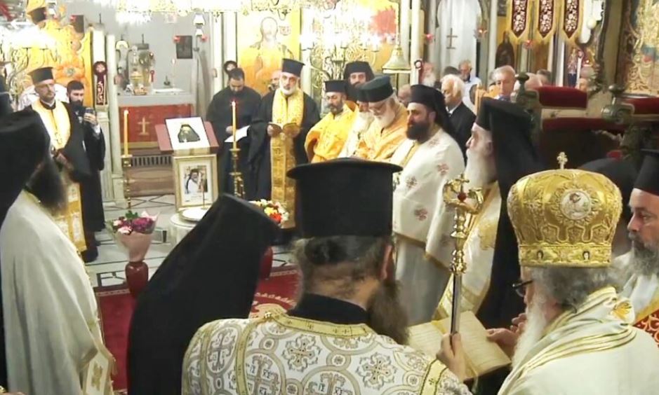 HIS BEATITUDE PATRIARCH THEOPHILOS III PRESIDES OVER THE SERVICE OF THE DIVINE LITURGY AND THE FORTIETH DAY MEMORIAL FOR THE BLESSED SOUL OF ARCHIMANDRITE PHILOTHEOS IN ACRE