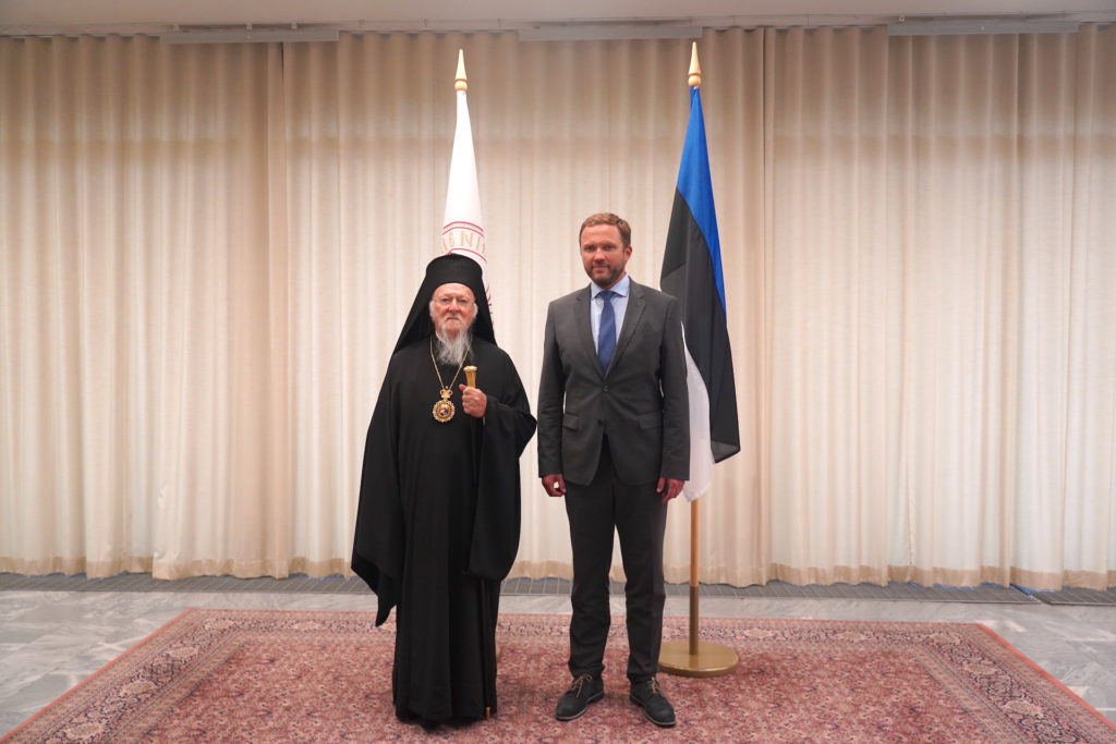 Συνάντηση Οικουμενικού Πατριάρχη με τον υπουργό Εξωτερικών της Εσθονίας