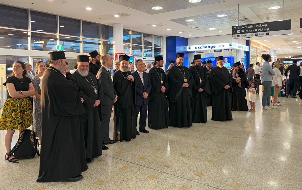 Arrival of Hierarchs from Greece in Sydney for the Clergy-Laity Congress of the Holy Archdiocese of Australia