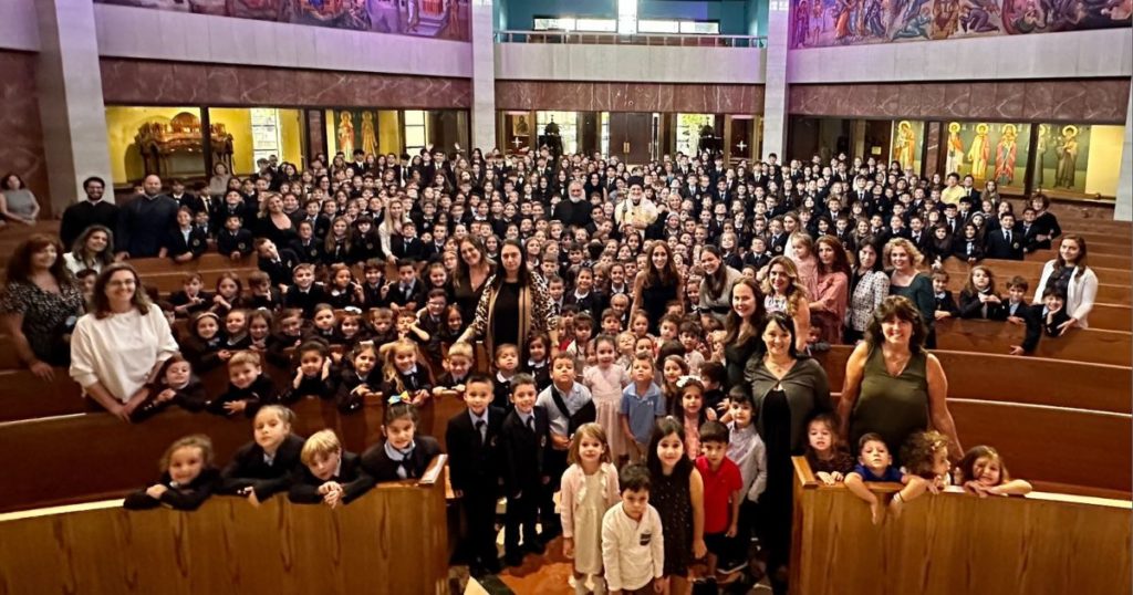 Archbishop Elpidophoros offered the Agiasmos for the beginning of the school year at St. Nicolas Shrine Church in Flushing, NY