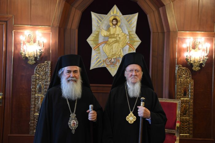 Για τις εξελίξεις στη Μέση Ανατολή συζήτησαν Οικουμενικός Πατριάρχης-Πατριάρχης Ιεροσολύμων