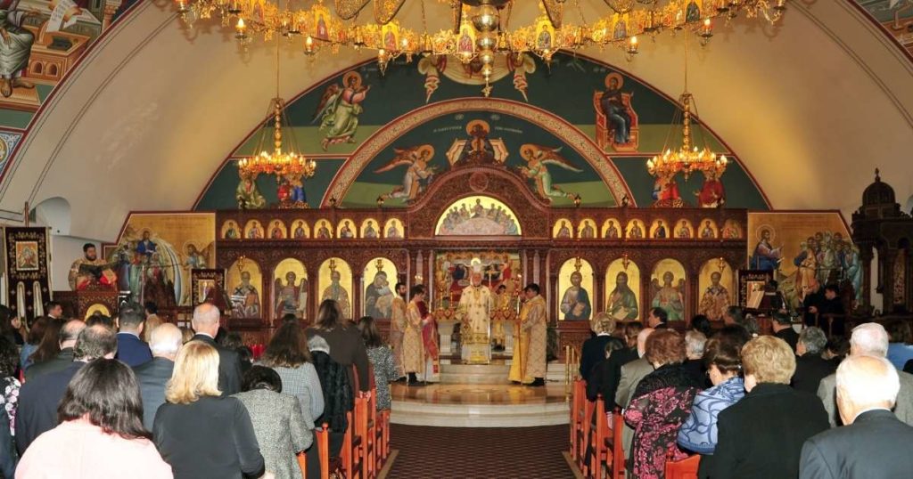 Archbishop Elpidophoros presides over Divine Liturgy at Holy Taxiarhai & St. Haralambos Greek Orthodox Church Niles, IL