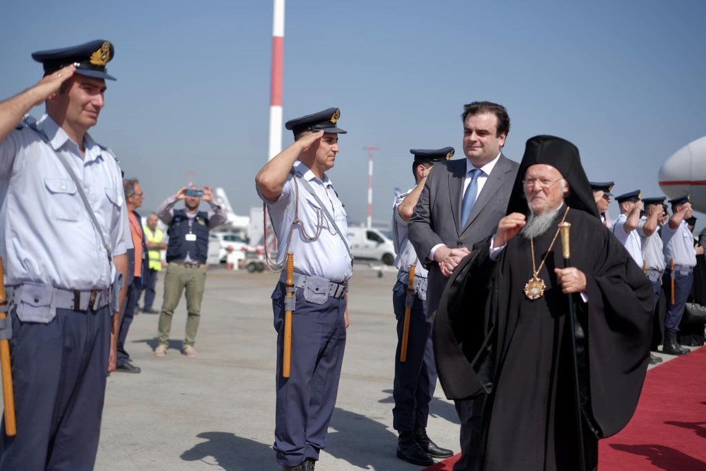 Ecumenical Patriarch Bartholomew arrives in Athens