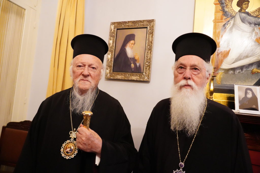 Ecumenical Patriarch Bartholomew at the headquarters of the Representative Office of the Ecumenical Patriarchate in Athens