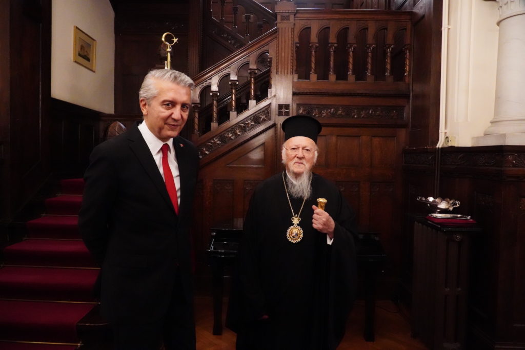 Επίσκεψη του Οικουμενικού Πατριάρχη στον Πρέσβη της Τουρκίας στην Ελλάδα