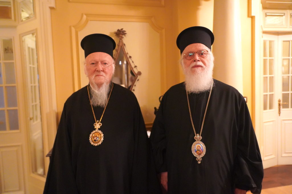 Private Meeting held between Ecumenical Patriarch Bartholomew and Archbishop Anastasios of Albania